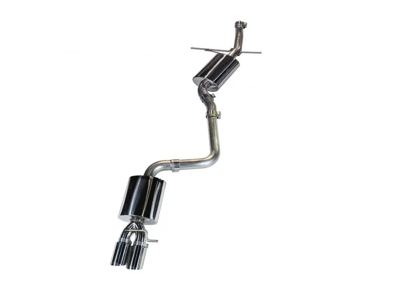 Awe Tuning Audi B8 A5 2.0T Touring Edition Single Outlet Exhaust - Polished Silver Tips 1
