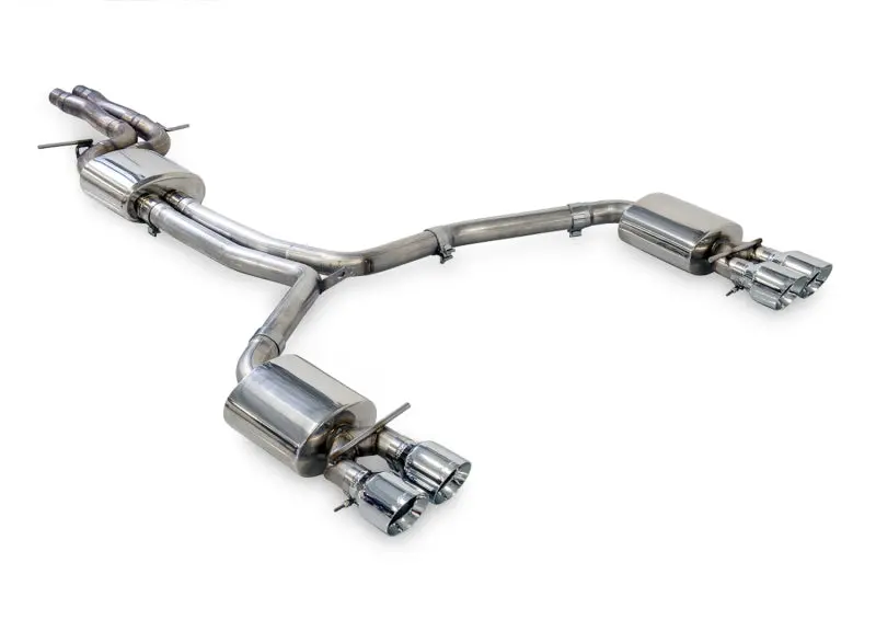 Awe Tuning Audi C7.5 A6 3.0T Touring Edition Exhaust - Quad Outlet Chrome Silver Tips 1
