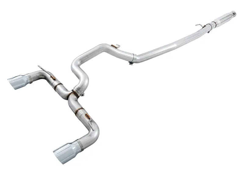 Awe Tuning Ford Focus Rs Track Edition Cat-Back Exhaust - Chrome Silver Tips 1