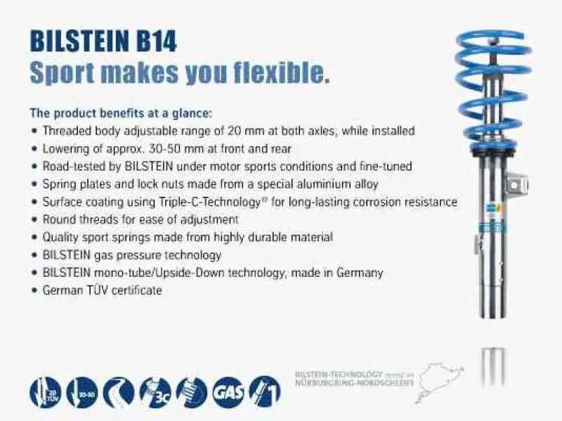 Bilstein B14 (Pss) 12-13 Bmw 328I/335I Front & Rear Performance Suspension Kit 1