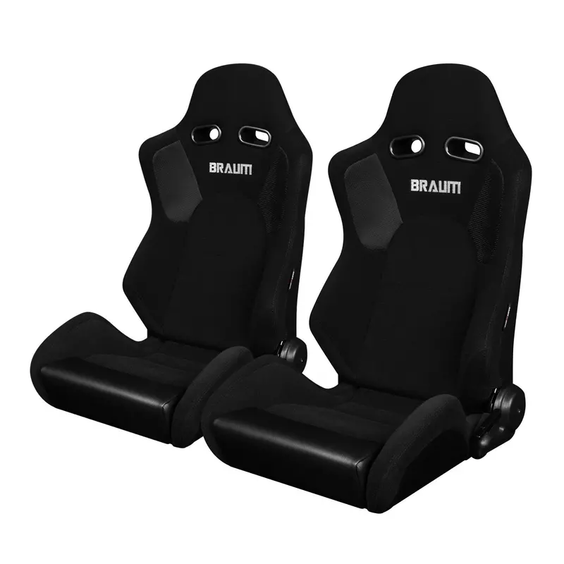 Braum Advan Series Sport Seats - Black Cloth (Pair) 1