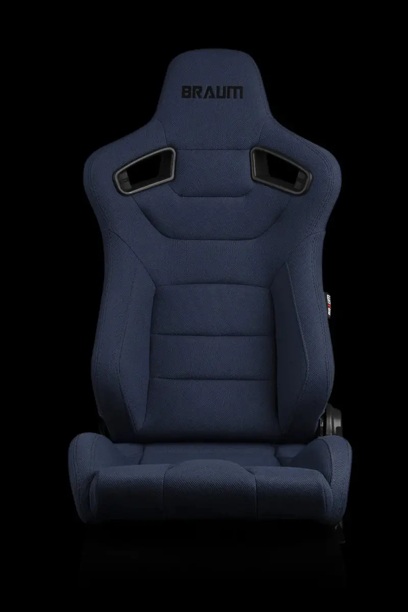 Braum Elite Series Sport Seats - Blue Cloth / Black Stitching (Pair) 1