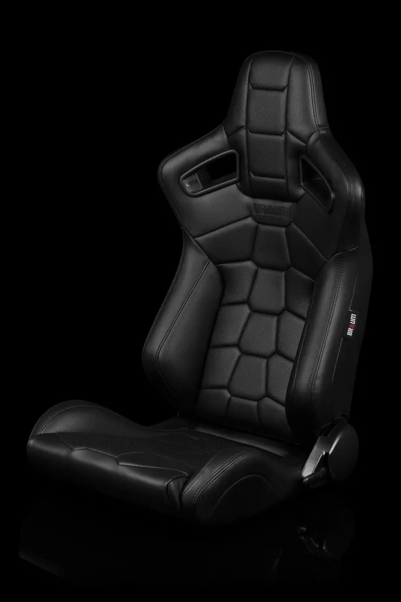 Braum Elite-X Series Sport Seats - Komodo / Black Leatherette / Black Stitching (Pair) 1