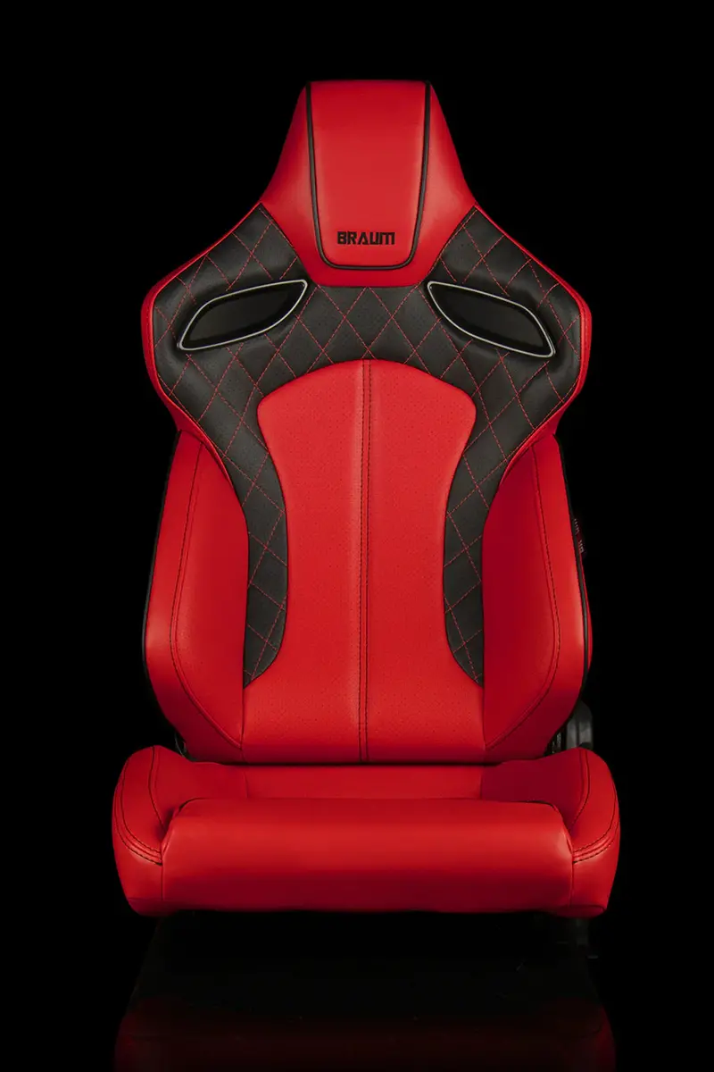 Braum Racing Seats Orue Series - Red Diamond (Red Stitching) 1