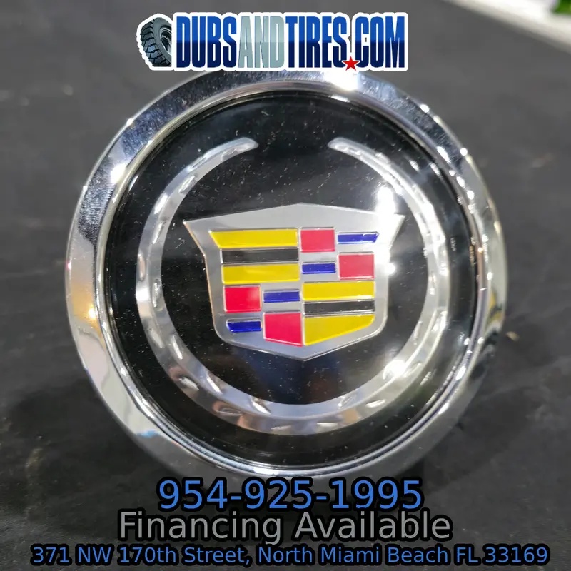 Cadillac Floating Center Caps Old Style Logo Chrome Bezel Big Xl Caps Qty 4 2