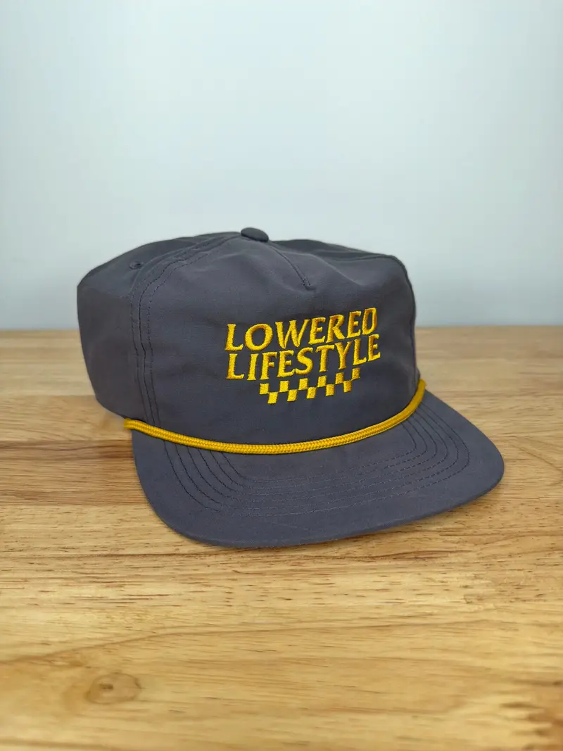 Checker Hat - Grey Rope 1