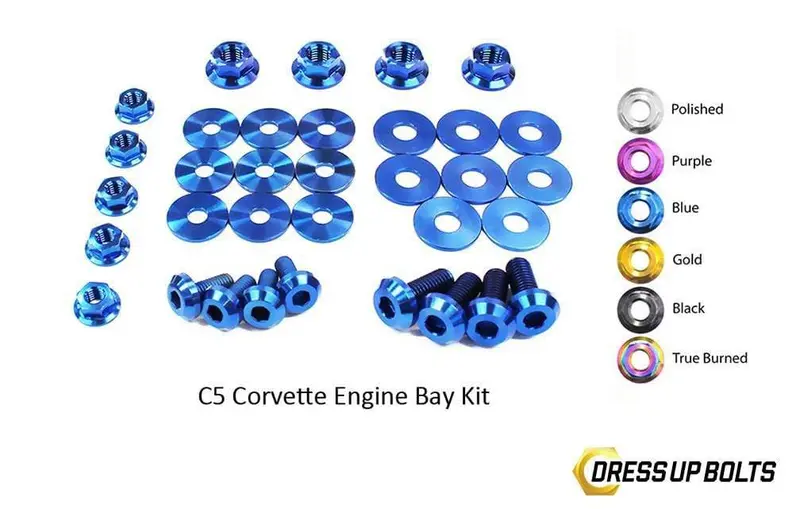 Chevrolet C5 Corvette & Z06 (1997-2004) Titanium Dress Up Bolts Engine Bay Kit 1