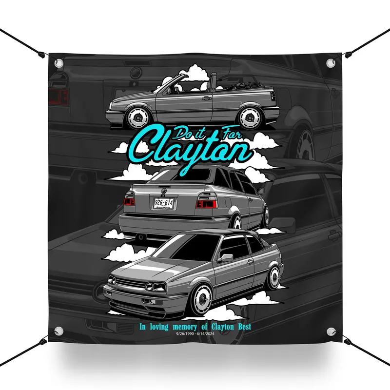 Clayton Best Vinyl Garage Banner 1