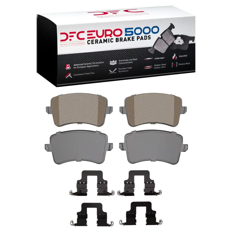 Dfc 08-17 Audi A4 (Usa/Canada) Rear Euro 5000 Ceramic Brake Pads And Hardware Kit 1