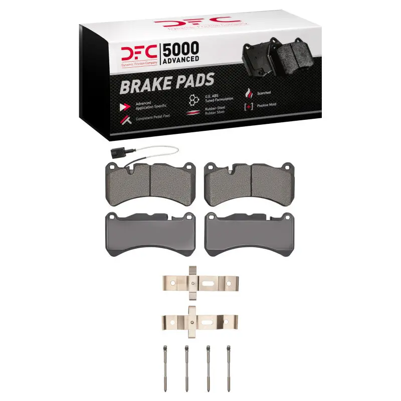 Dfc 14-24 Maserati Ghibli Front 5000 Advanced Low Metallic Brake Pads And Hardware Kit 1