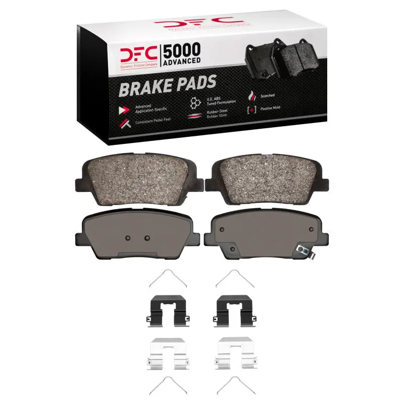 Dfc 15-20 Kia Sorento Rear 5000 Advanced Ceramic Brake Pads And Hardware Kit 1