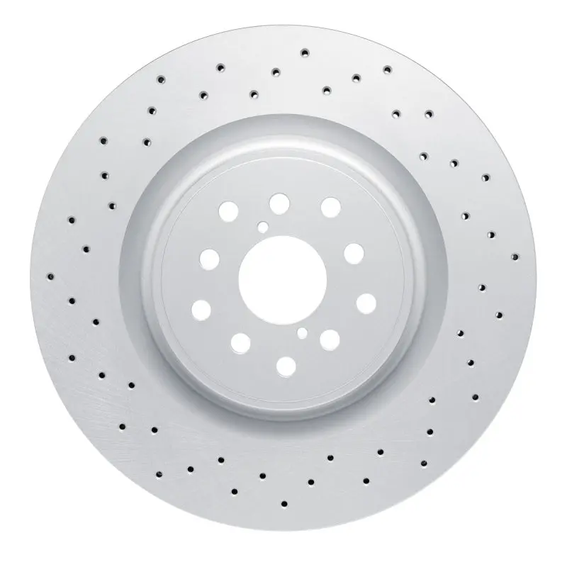 Dfc 18-21 Subaru Wrx Sti Front Drilled Hi-Carbon Alloy Geomet Coated Rotor 1