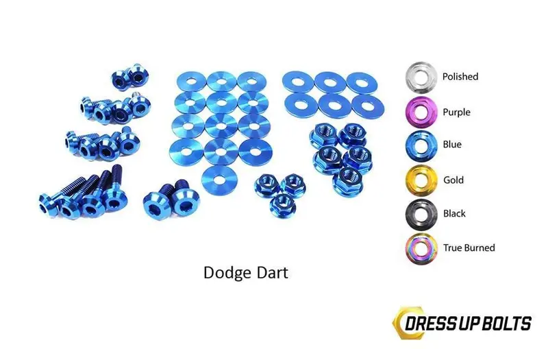Dodge Dart (2013-2016) Titanium Dress Up Bolts Engine Bay Kit 1