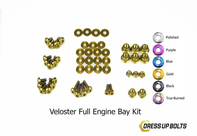 Dress Up Bolts Stage 2 Titanium Hardware Engine Bay Kit - Hyundai Veloster (2012-2018) 1