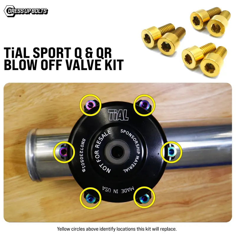 Dress Up Bolts Titanium Hardware Blow Off Valve Kit - Tial Sport Q/Qr 1