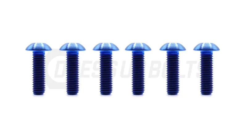 Dress Up Bolts Titanium Hardware Steering Wheel Kit - Button Head Design 1