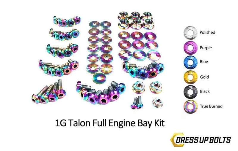 Eagle 1G Talon Dsm (1990-1994) Titanium Dress Up Bolts Full Engine Bay Kit 1