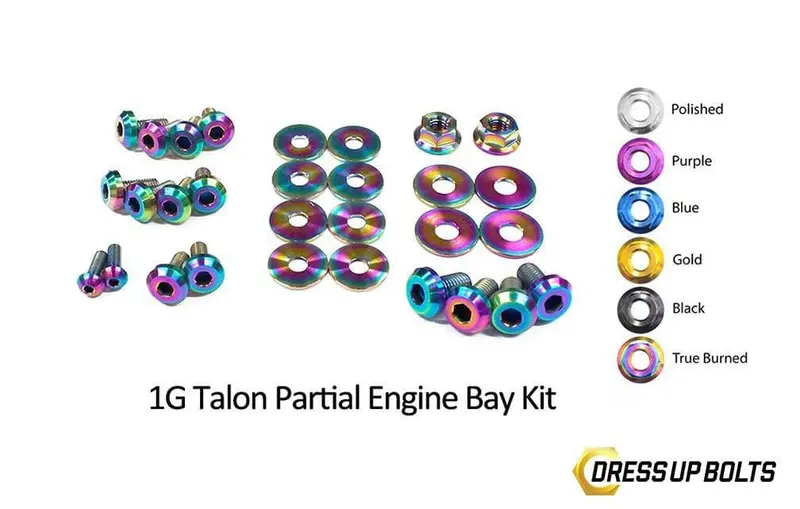 Eagle 1G Talon Dsm (1990-1994) Titanium Dress Up Bolts Partial Engine Bay Kit 1
