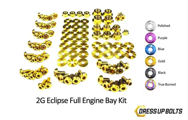Eagle 2G Talon Dsm (1995-1999) Titanium Dress Up Bolts Full Engine Bay Kit 2