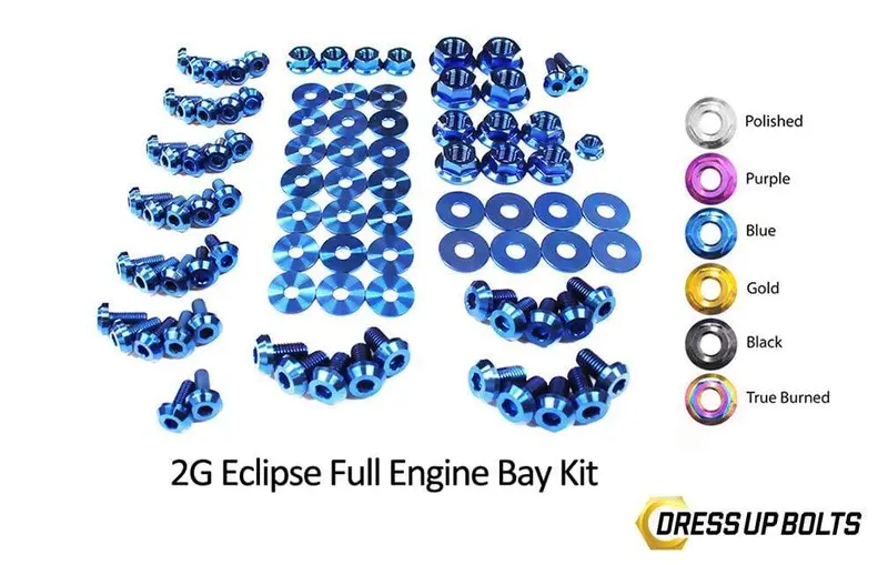 Eagle 2G Talon Dsm (1995-1999) Titanium Dress Up Bolts Full Engine Bay Kit 3