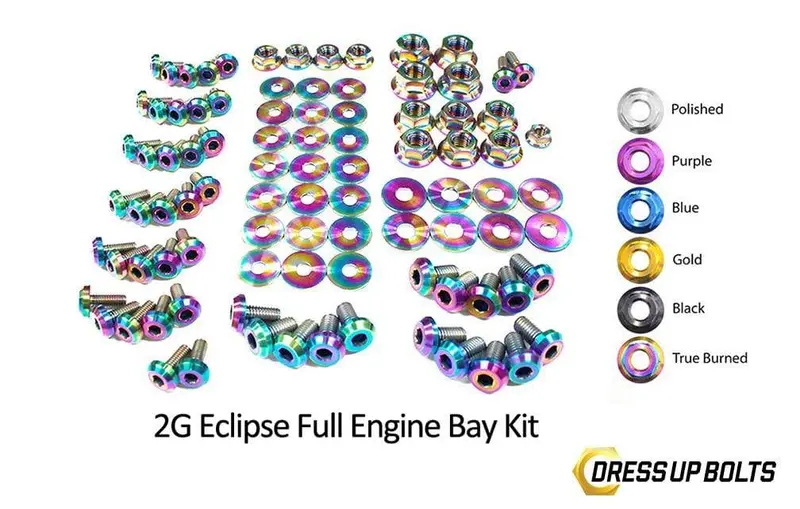 Eagle 2G Talon Dsm (1995-1999) Titanium Dress Up Bolts Full Engine Bay Kit 4