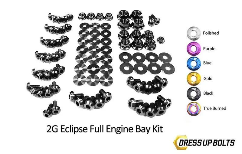 Eagle 2G Talon Dsm (1995-1999) Titanium Dress Up Bolts Full Engine Bay Kit 6