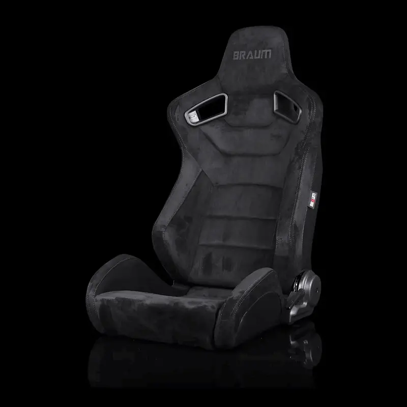 Elite Series Sport Seats - Black Suede (Grey Stitching) 1