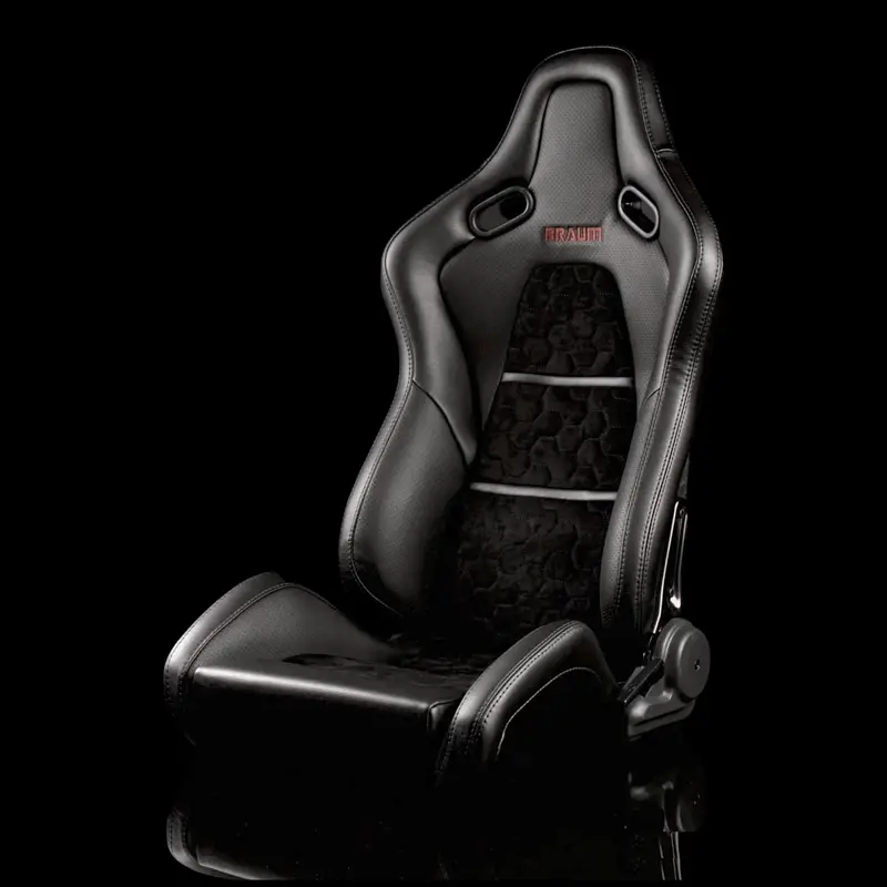 Falcon-S Composite Carbon Fiber Honeycomb Shell Reclining Seats - Black Alcantara Inserts 1
