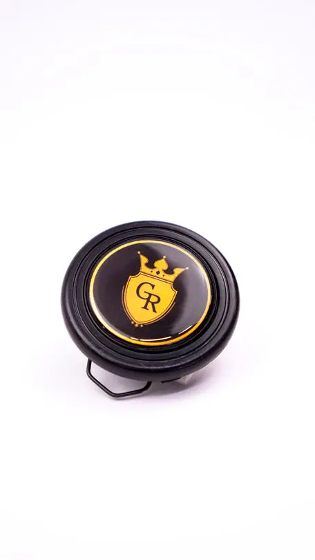 Grip Royal Horn Button - Crest - Black W/ Copper Metallic Logo 1
