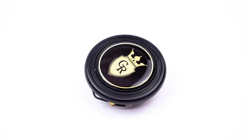 Grip Royal Horn Button - Crest - Black W/ Gold Logo 1