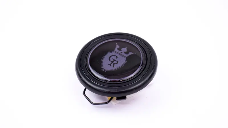 Grip Royal Horn Button - Crest - Black W/ Grey Logo 1