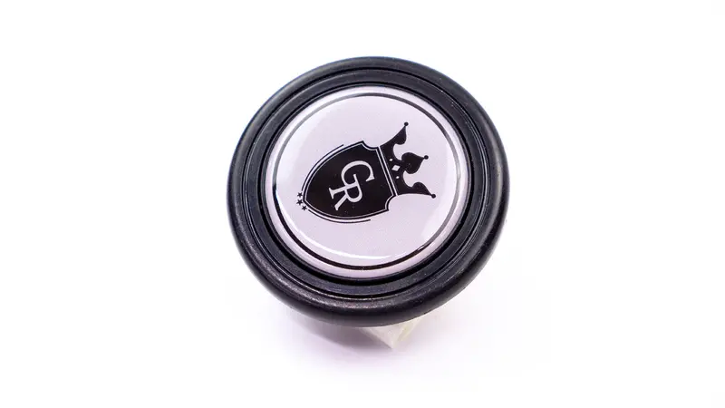 Grip Royal Horn Button - Crest - Grey W/ Black Logo 1