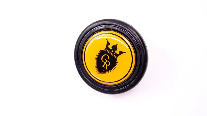 Grip Royal Horn Button - Crest - Orange W/ Black Logo 1
