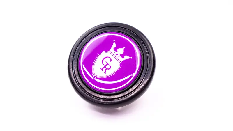 Grip Royal Horn Button - Crest - Purple W/ White Logo 1