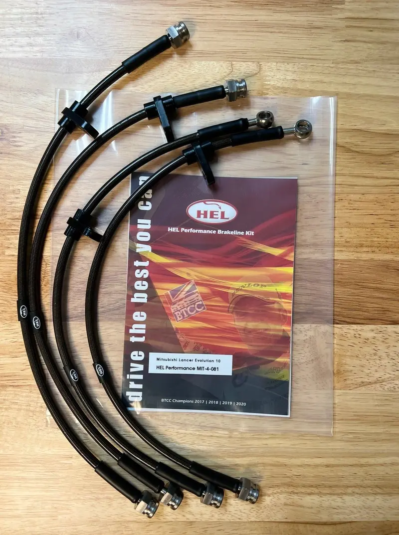 Hel Performance Braided Brake Lines For Mitsubishi Lancer Evolution X 1