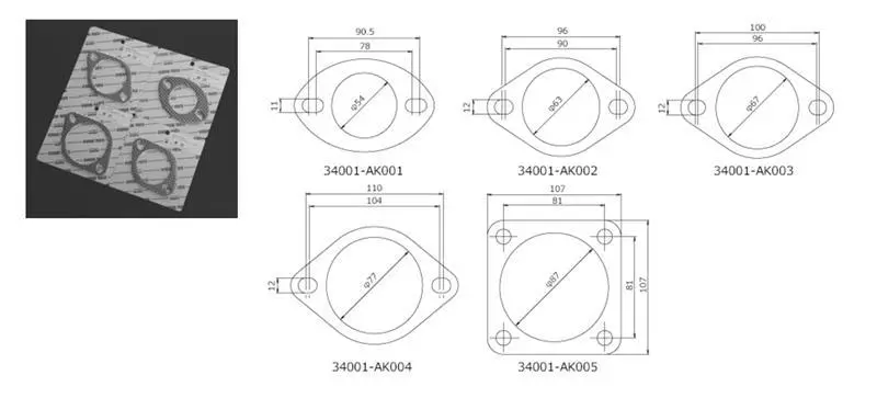 Hks Gasket 75Mm Universal Ex (2Pcs) 1