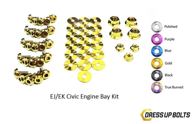 Honda Civic Ek/Ej (1996-2000) Titanium Ti Dress Up Bolts Engine Bay Kit 1