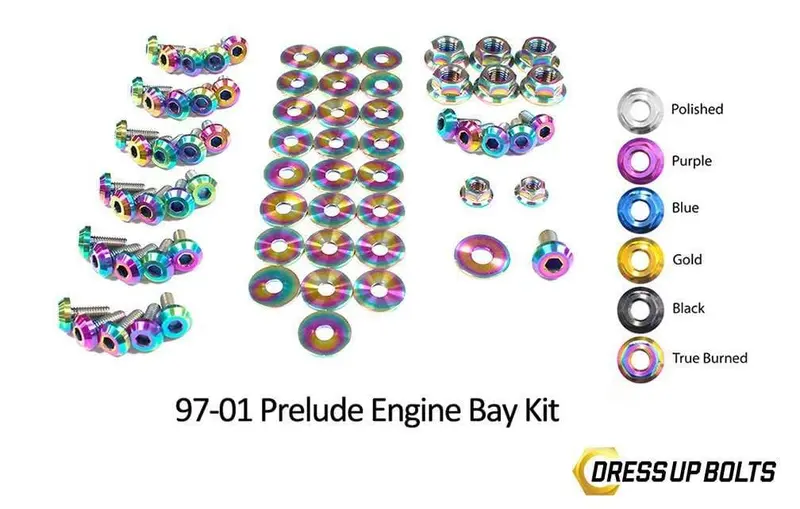 Honda Prelude (1997-2001) Titanium Ti Dress Up Bolts Engine Bay Kit 1