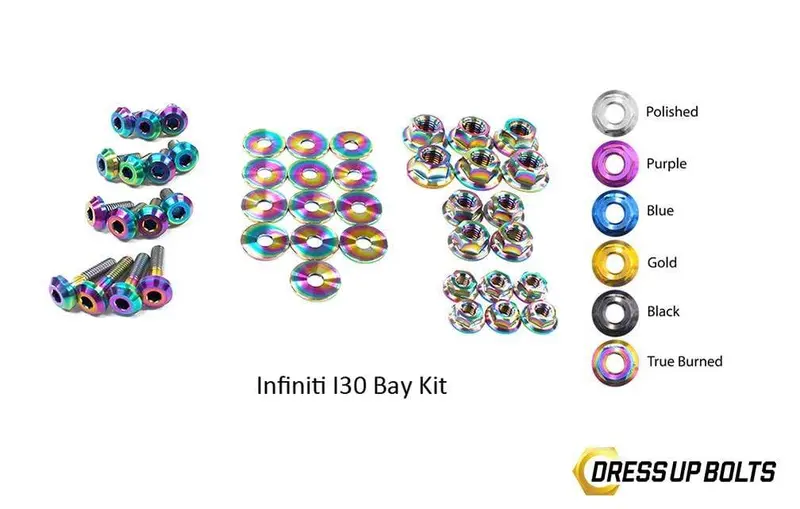 Infiniti I30 (2000-2001) Titanium Dress Up Bolts Engine Bay Kit 2