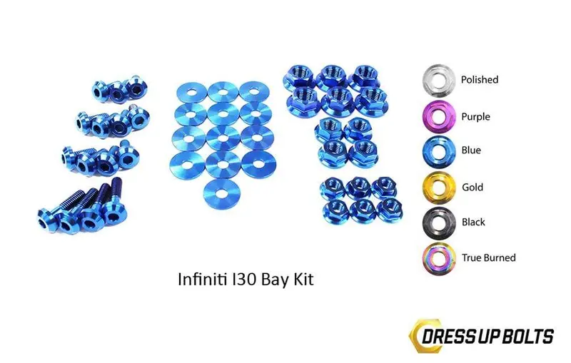 Infiniti I30 (2000-2001) Titanium Dress Up Bolts Engine Bay Kit 3