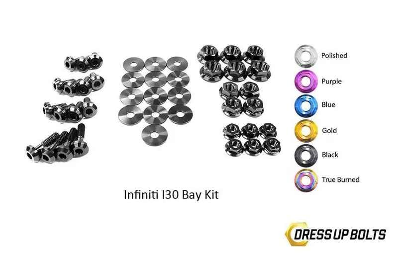 Infiniti I30 (2000-2001) Titanium Dress Up Bolts Engine Bay Kit 6