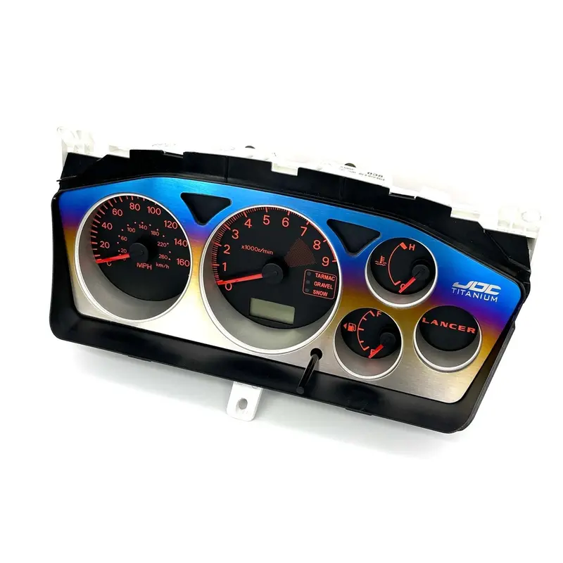 Jdc Titanium Gauge Cluster Overlay | Evo 7/8/9 3