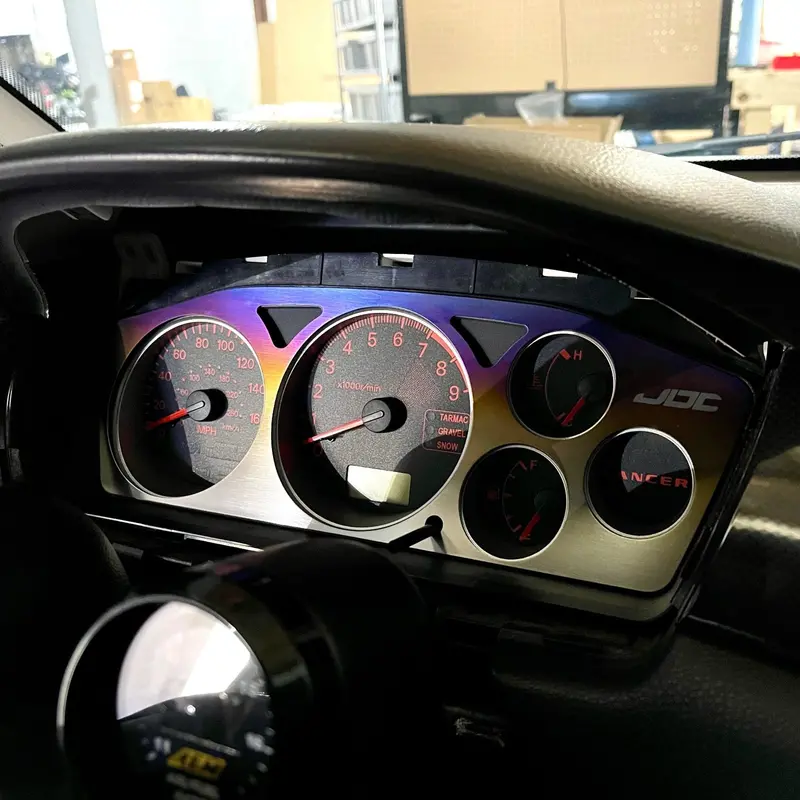 Jdc Titanium Gauge Cluster Overlay | Evo 7/8/9 5