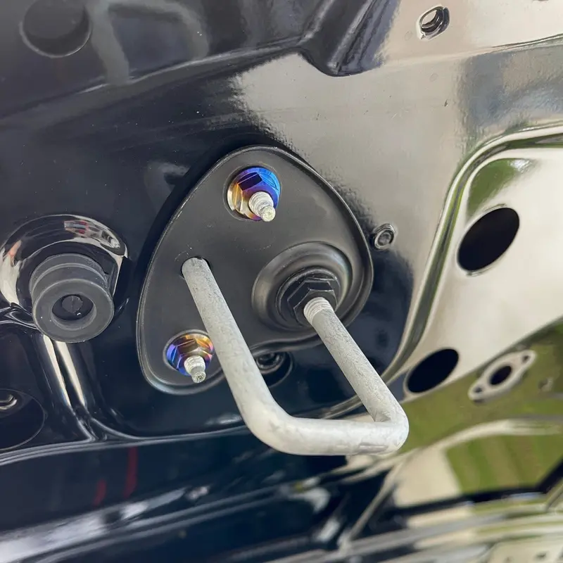 Jdc Titanium Hood Latch Bracket Hardware Kit | A90 Toyota Supra 1