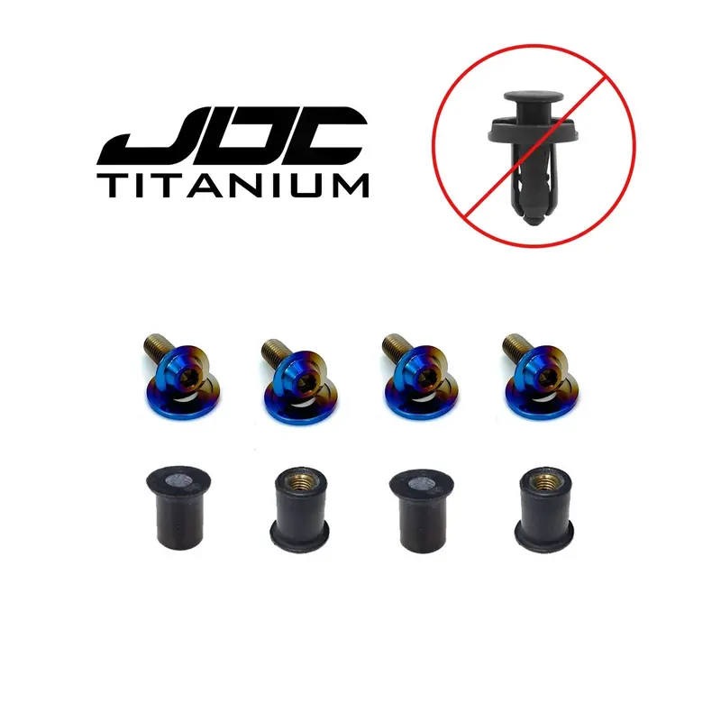 Jdc Titanium Radiator Cooling Shroud Plastic Clip Replacement Kit (Evo 8/9) 1