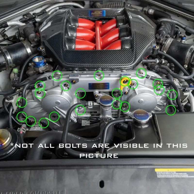 Jdc Titanium Upper Crankcase Hardware Replacement Kit | Nissan R35 Gt-R 2