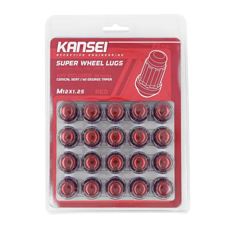 Kansei Lug Nuts - Red - 12X1.25 1