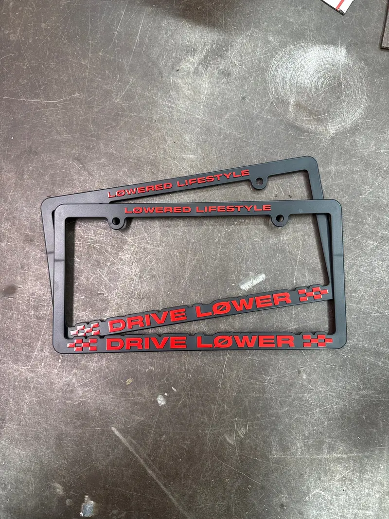 License Plate Frame - Drive Lower - Red 1