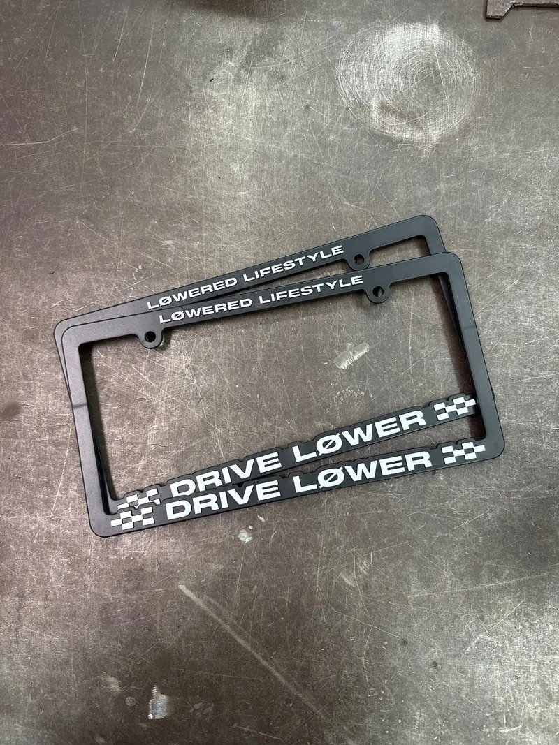 License Plate Frame - Drive Lower - White 1