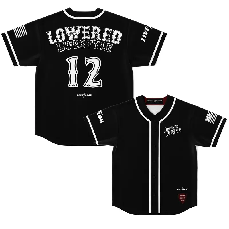Lowered Lifestyle Baseball Jersey (With Stripes) 1